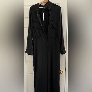 NWT White House Black Market black utility jumpsuit